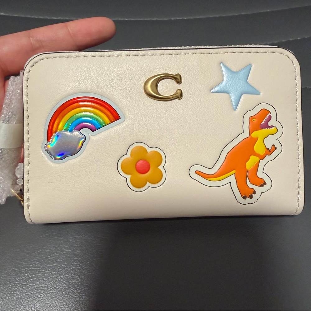 Coach CCD21 Small Zip Around Leather Card Case Retail Style - Picture 6 of 6